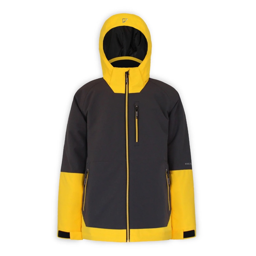 Boulder Gear Youth Verve Jacket Yellow & Gray Size Large Winter Ski Snowboard